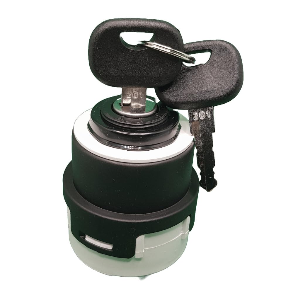 Interruptor universal de encendido 12/24 V para maquinaria de construcción como Atlas Weyhausen Terex Weycor Fuchs incluye 2 llaves con cierre 201