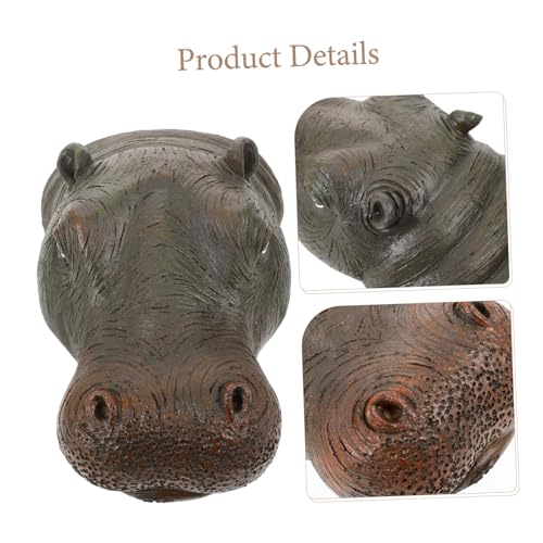 Décoration bassin originale avec cette tête hippopotame flottante résine