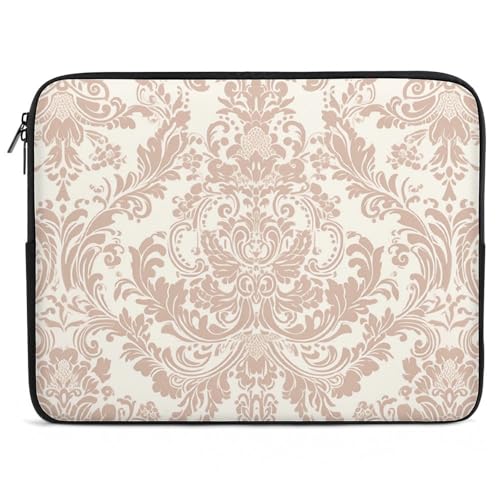 Housse ordinateur portable 17 pouces antichoc beige et blanc