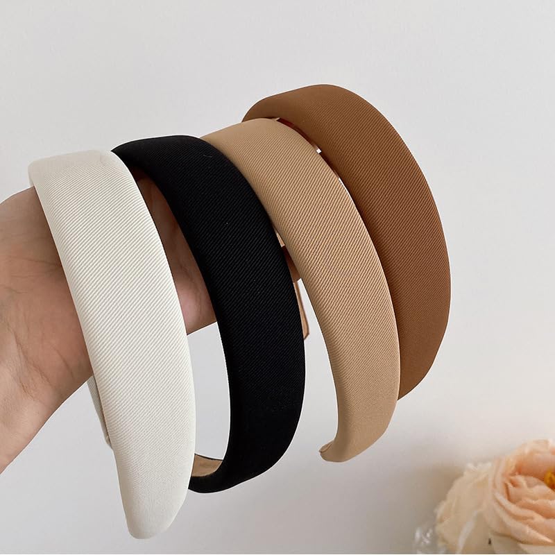 Non-Slip Headbands for Women, 1 Inch Wide Elastic Hair Band, Fashion Fall Hair Accessories for Women & Girls, 4PCS Set
