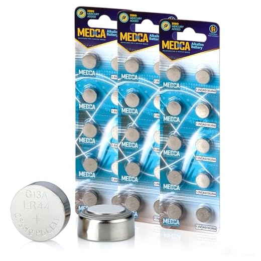 MEDca Pilas alcalinas LR44 AG13 357 303 SR44 de 1,5 V, pila de botón para audífonos y amplificadores, juguetes, mandos a distancia, calculadoras, láseres, potencia de larga duración, anticorrosión, 30