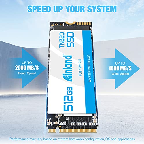 INLAND TN320 512GB NVMe M.2 PCIe Gen3x4 2280 Internal Solid State Drive SSD - Up to 2000 MB/s, 3D NAND, Storage and Memo - Additional View