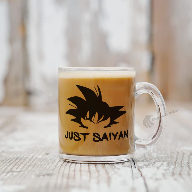 Eagletail India Goku Just Saiyan Transparent Glass Coffee and Tea Mug