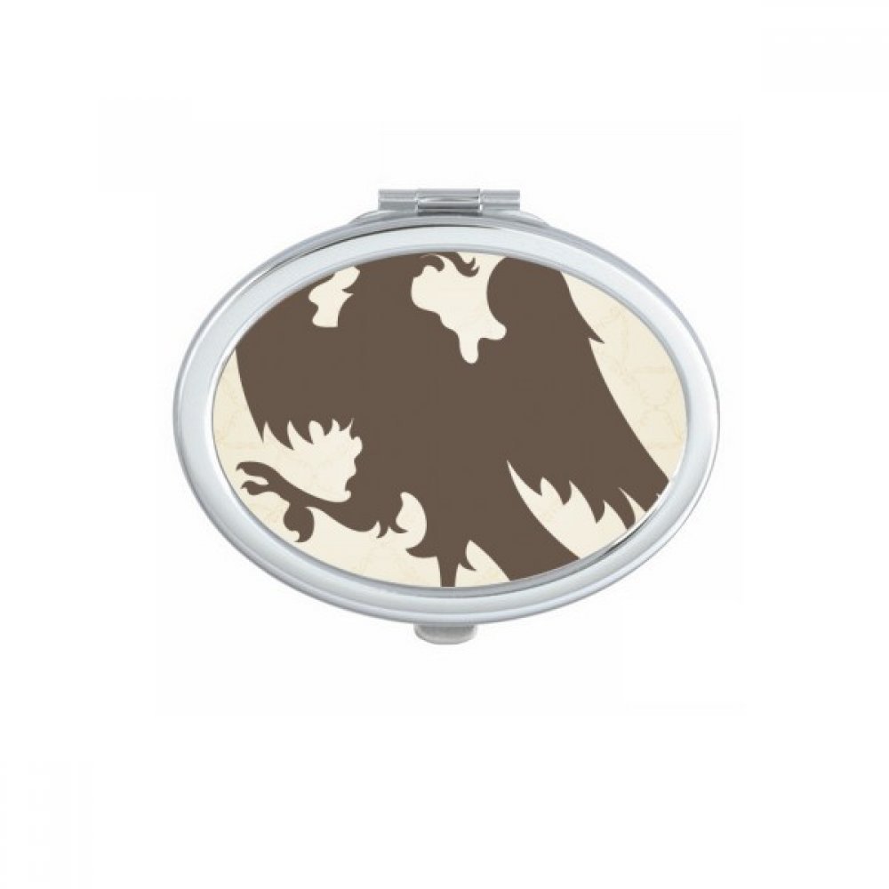 Miroir de poche compact et petit miroir de maquillage ovale multicolor