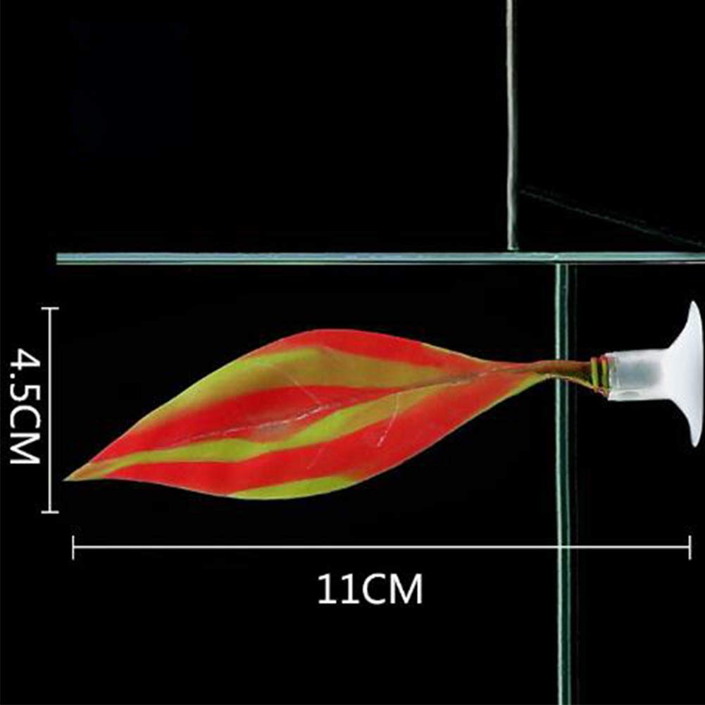 Yiwa Plastic Plants Aquarium Water Plants Fish Tank Decoration, Fish Tank Decoration, Silicone Simulation Soft Coral Leaves Landscape red