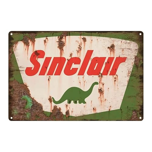 Vintage Motor Oil Metal Tin Sign, Retro Gas Station Wall