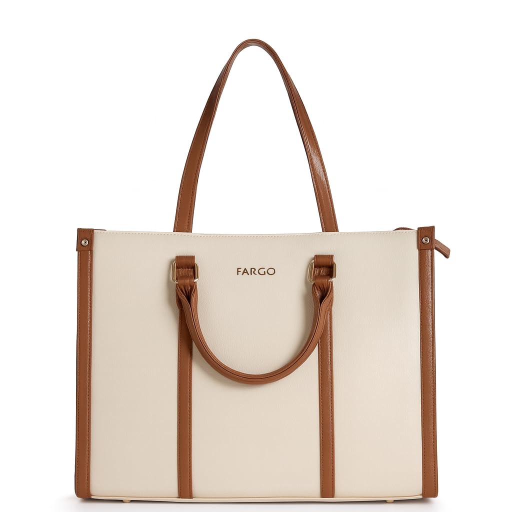 fargo Iconic Tote Bag for Women | Vegan Leather Handbag with 15-Inch Laptop Compartment, Smooth Zip, Luxury Look | Stylish Office, College & Travel Tote | Made in India-picture-31
