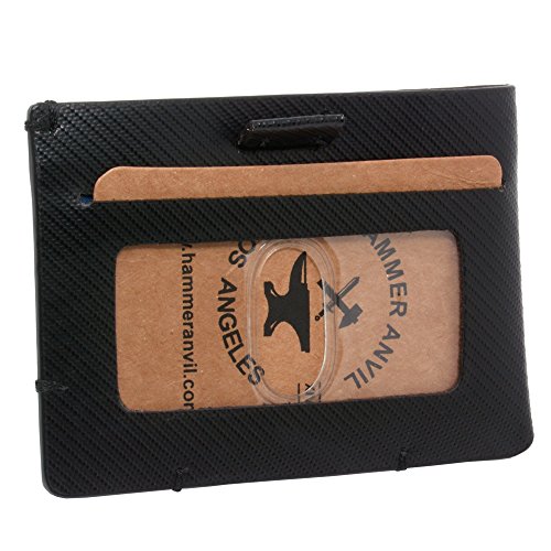 HAMMER ANVIL Mens Minimalist Front Pocket Wallet RFID Safe Leather Easy Pull Tab Cordoba Black3