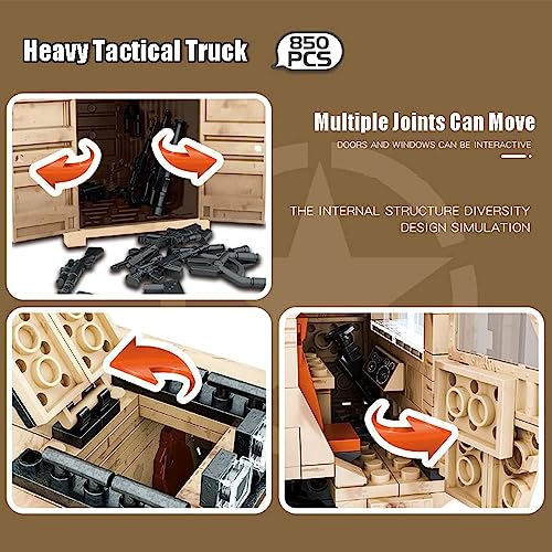 Yeibobo ! Military Building Kit, Army Armored Vehicle Building Blocks Set With Action Figures 822+935 #TOP5