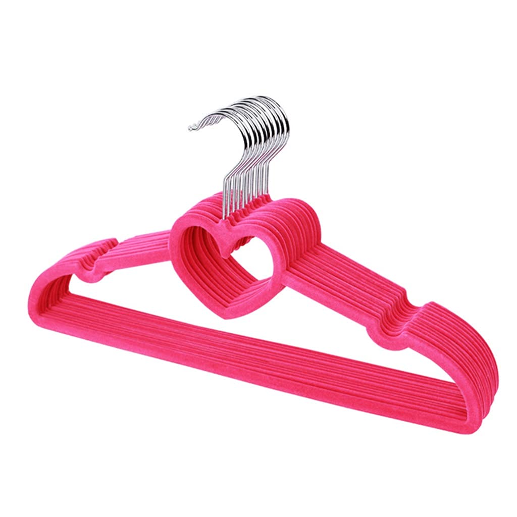 MOBYGKFY 20pcs Portable Cute Clothes Hanger Clothes Coat Plastic Hangers Hook Household Kids Pants Hangers For Clothes Hanger(Hot Pink)