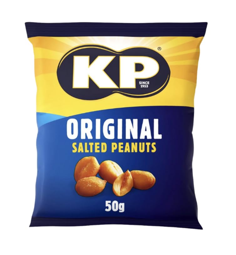 KP Original saltade jordnötter 50 g, låda med 24