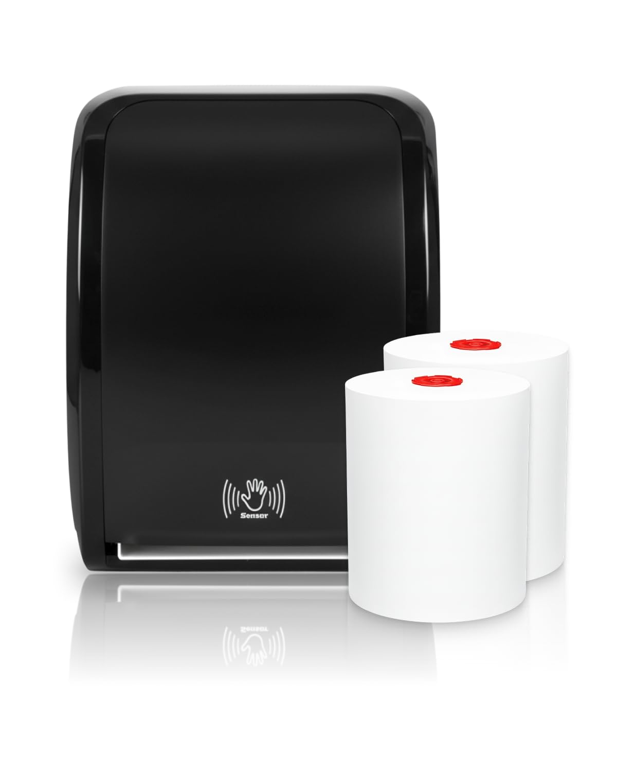 Cosmos Sensor-Handtuchspender Schwarz + 2 Smart-ECO-Rollen
