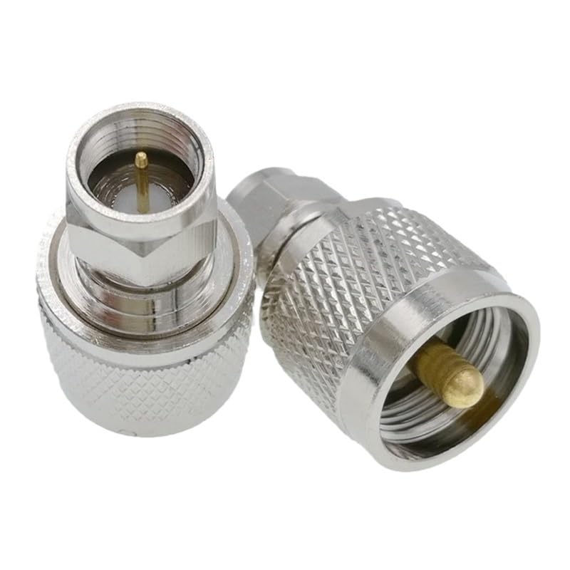 Adaptador SO239 UHF hembra a conector F TV macho para cable coaxial de antena
