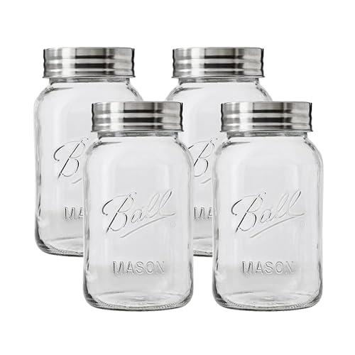 Miniatura 17 de Ball Frascos de Vidrio Mason de Boca Regular de 16 oz (Paquete de 24) con Tapas y Bandas, Utilizados para Envasar, Encurtir, Jugo, Mermelada