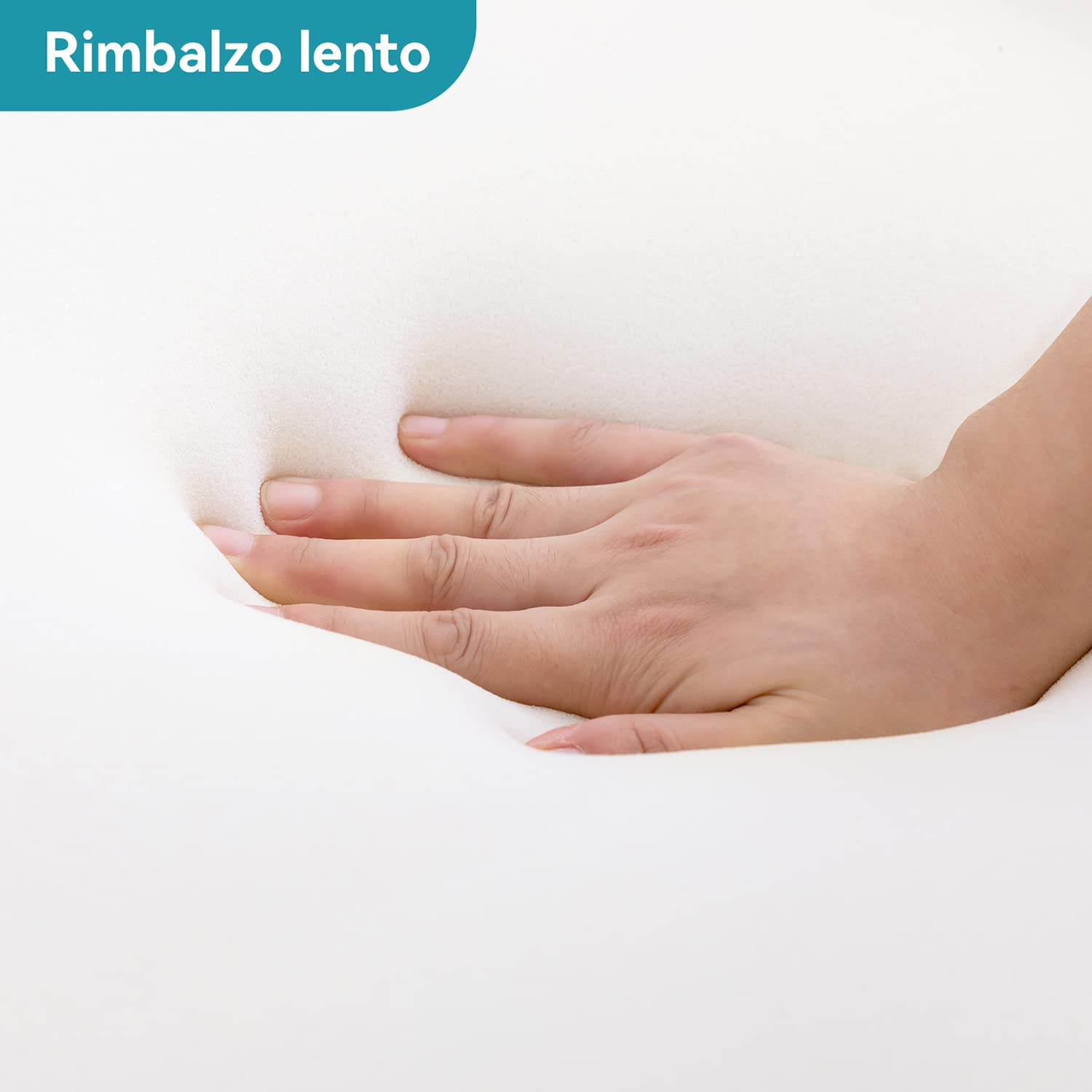 Amazon Basics Topper Matrimoniale 160 x 190 cm in Memory Foam Morbido, 7 cm Coprimaterasso, Bianco
