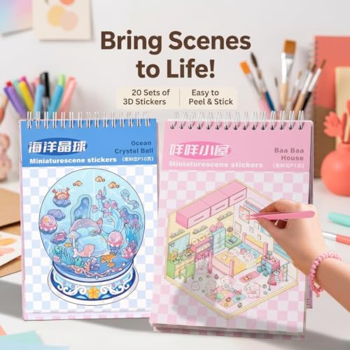 Image of PATPAT Stickers for Kids Activity 100 Sheets 3D Stickers Set for Girls