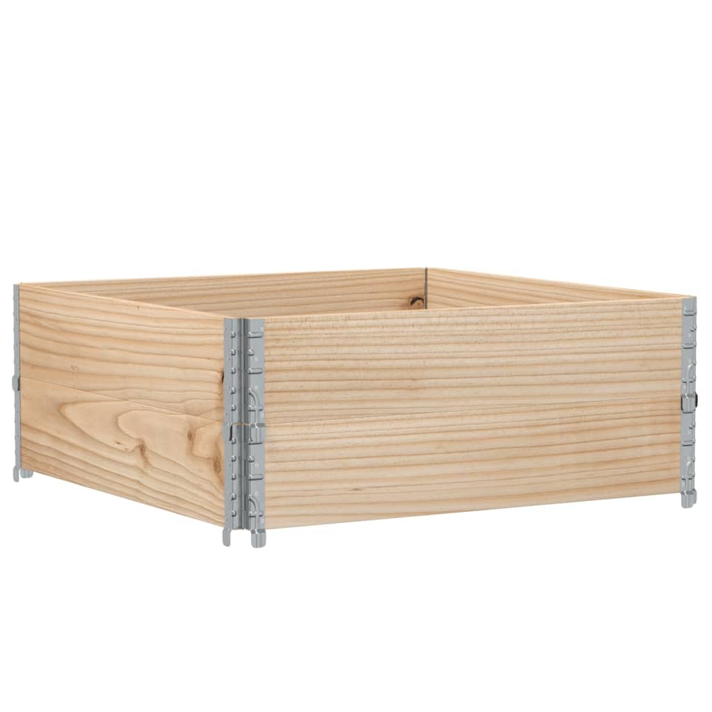 Paretali per Pallet 2 pz 100x100 cm in Legno Massello di Pino, Movimentazione di Materiali,Pianali di carico e Pallet, 18.87kg-4010289
