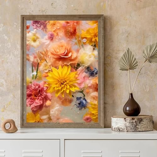 Impression sur toile fleurs pour raviver un mur blanc et triste de chambre
