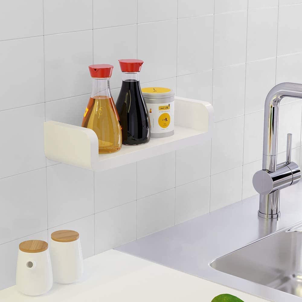 Étagère De Salle De Bain Facile à Installer, Support De Rangement Pour Robinet Sans Perçage, étagère Flottante Pratique, étagère De Rangement Transparente Pour Toilettes