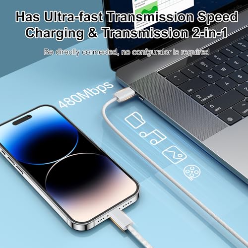 USB C Lightning Kabel 1M 2Pack, [Apple MFi Zertifiziert] Power Delivery iPhone Ladekabel USB C für iPhone 14 13 12 11 Pro/Pro Max X/XS/XR/ 8 Plus 5