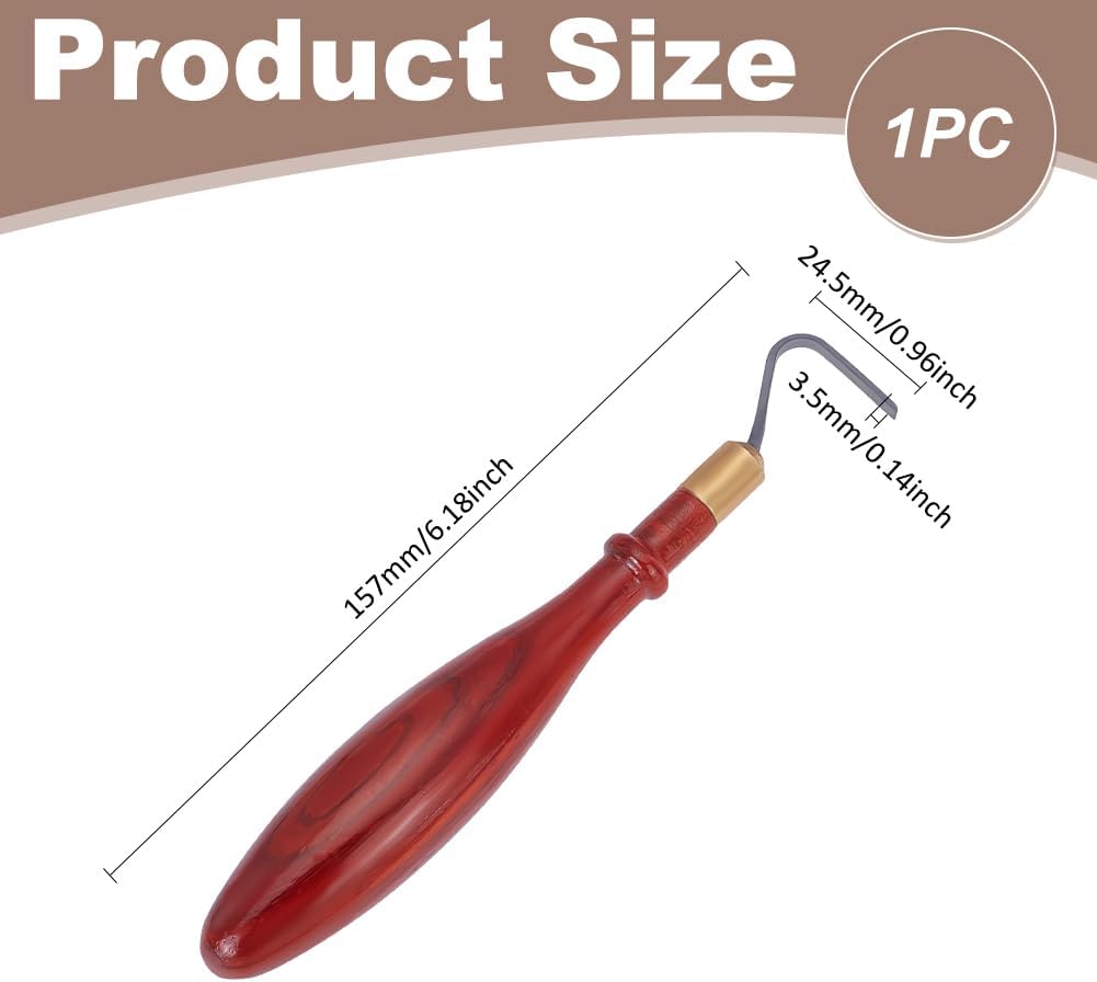 UNICRAFTALE Clay Sculpting Tools African Coralwood Ribbon Cutter Pottery Trimming Tools Modelling Carving Clay Pottery Tool Double-Ended Tungsten Steel Cutter Head for Pottery Sculpture Artwork
