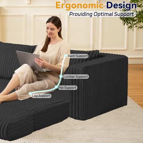 Image of HABUTWAY Folding Sofa Bed, 2 in 1 Convertible Sleeper Chair with 2 Pillows, Portable Fold Out Chair Bed with Armrest, Comfy Floor Couch, Lazy Sofa for Living Room Bedroom Dorm Home Office, Black