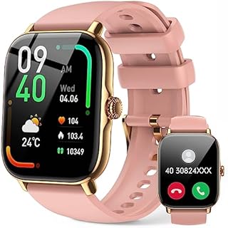 LLKBOHA Smartwatch Damen mit Telefonfunktion, 1,85 Zoll Touchscreen Smart Watch, 111+ Sportmodus IP68 Wasserdicht mit Herzfrequenzmonitor Schlafmonitor Schrittzähler für iOS Android