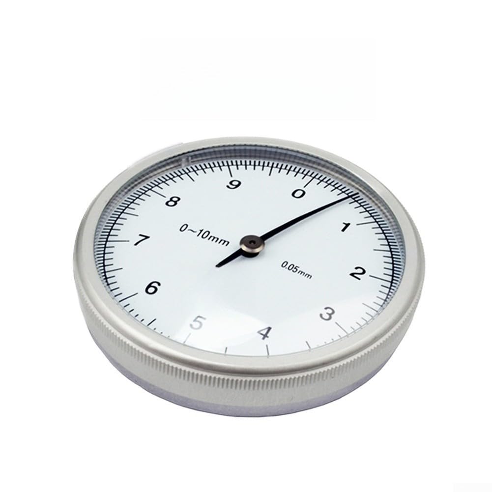Medidor de espesor de mano 0-10mm para calibrador de dial con puntero puntiagudo para medición de chapa de metal herramienta de plata