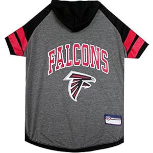 Pets First NFL Atlanta Falcons Hoodie for Dogs & Cats. NFL Football Licensed Dog Hoody Tee Shirt, Large. Sports Hoody T-Shirt for Pets. Licensed Sporty Dog Shirt (ATL-4044-LG)