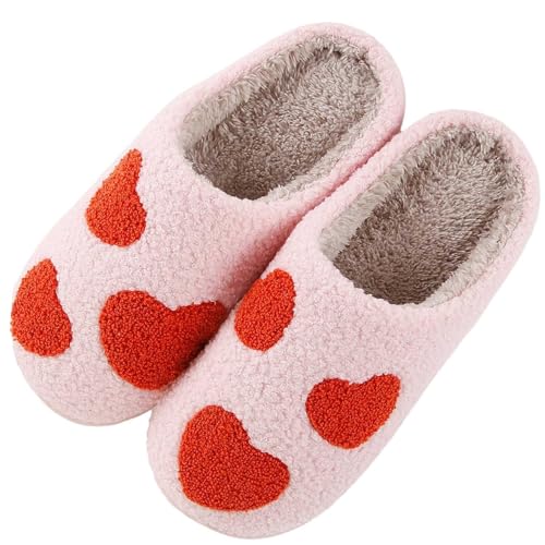 Image of Slippers for Women Men Fuzzy Memory Foam Slipper Fluffy Winter Soft Warm Slip On House Shoes