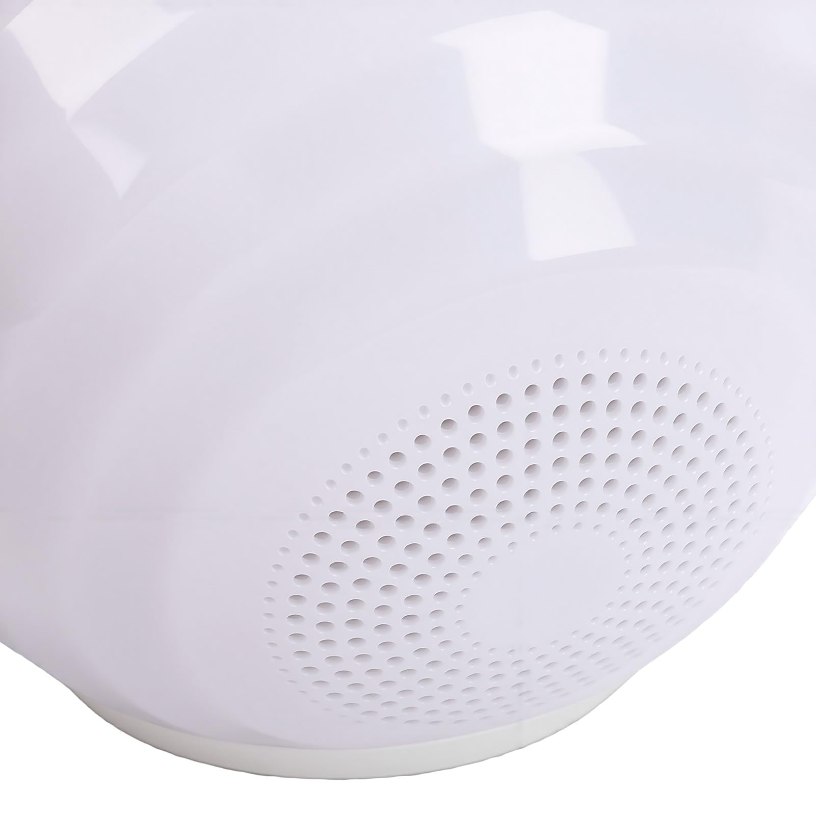 Jiawu Altavoz de Inducción con Soporte para Teléfono, 5.3 HiFi Bluetooth Sonido Envolvente de 360° Soporte para Teléfono con Luz Ambiental para Mesa de Inteligente, Soporta (White)