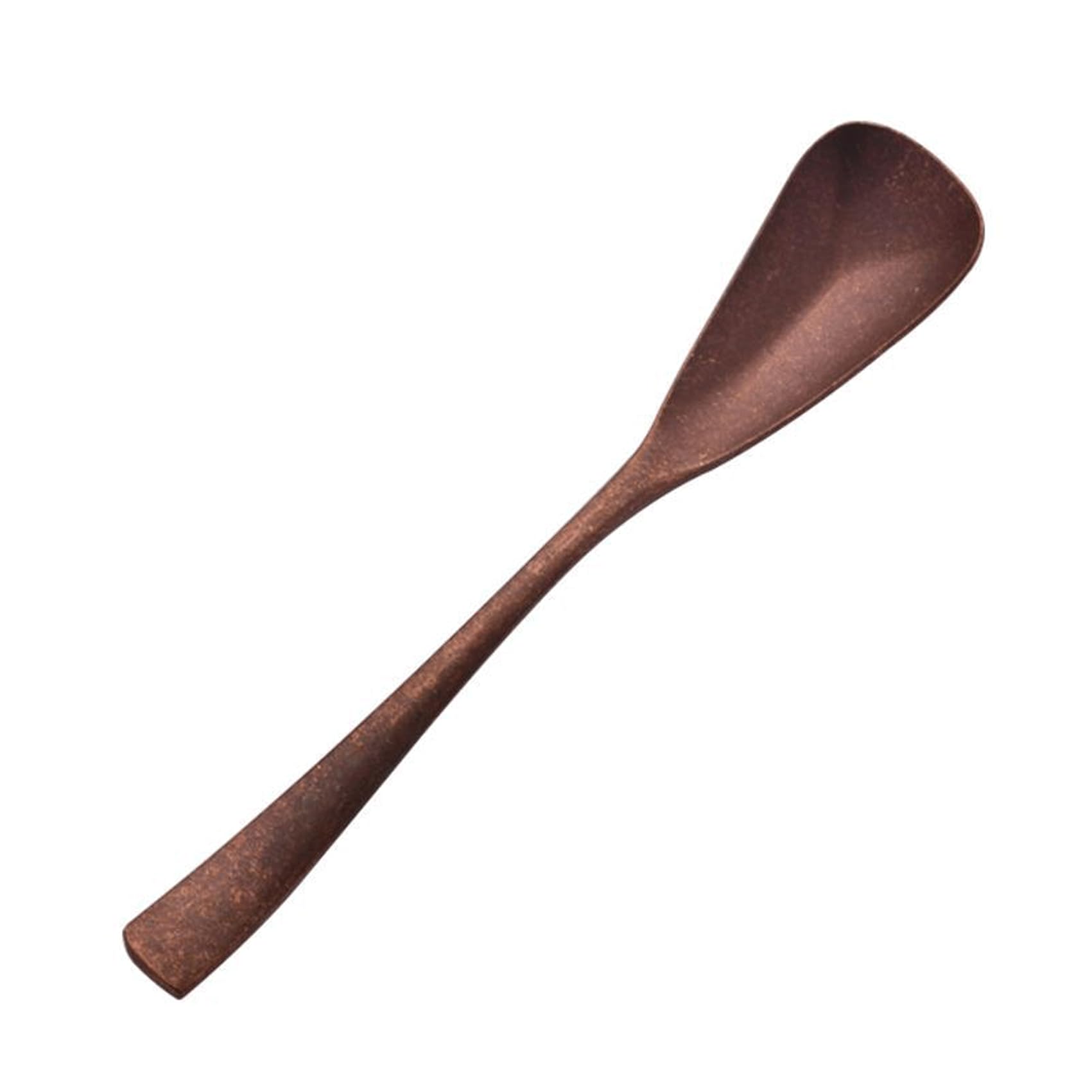 Łyżeczka vintage 10 cm, ręcznie kuta łyżka z antycznej miedzi, odpowiednia do mieszania kawy i deserów, ciast, lodów (1)