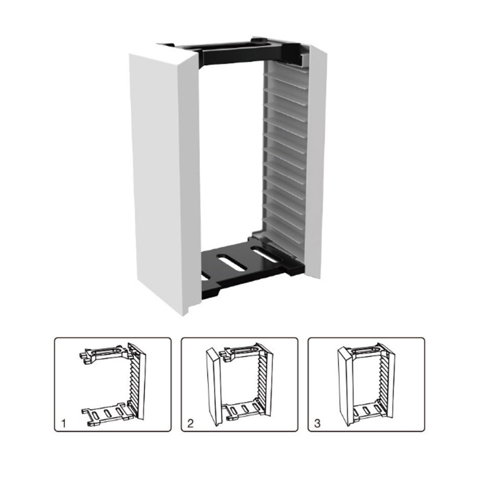 Wallfire Tour de Stockage de Jeu pour PS3, PS4, PS5, Xbox, Switch Games, Universal Game Card Box Storage Rack Tour de Stockage de Jeu vidéo Peut contenir 12 disques de Jeu
