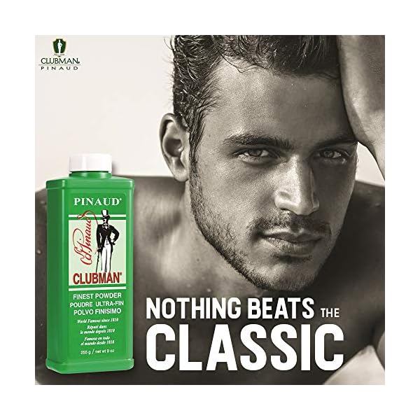 Pinaud-Clubman-Powder-9-oz-Pack-of-3 Clubman Pinaud Finest Powder, Classic White Powder for Men, Protection Against Sweat and Body Odor, 9 oz x 3 Packs