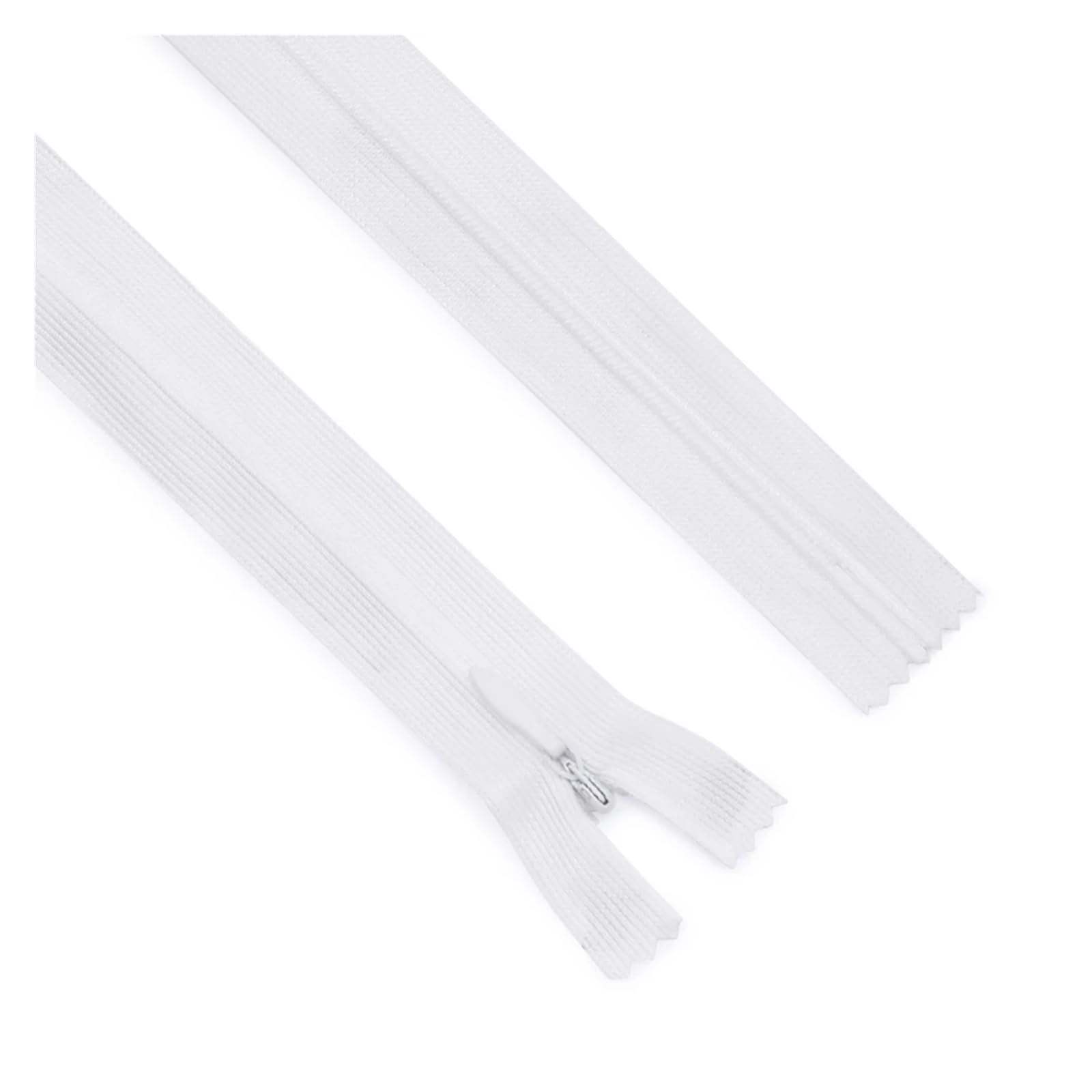 Zippers Sewing, Invisible Zipper Size 3 Pack of 20 Multicolor 25cm 40cm 60cm(White 000,25CM-Width 2.5CM)
