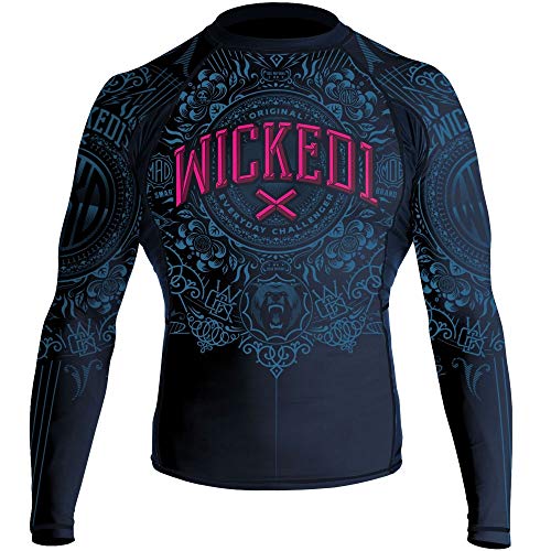 Wicked One Rashguard, L/S, marron, bleu marine