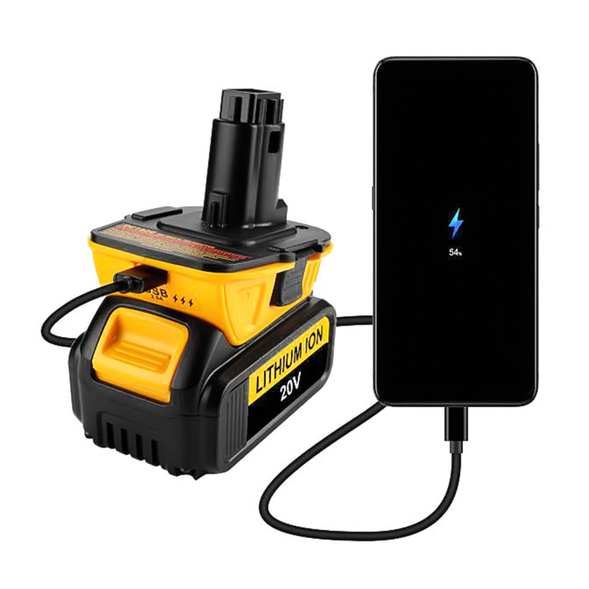 Namvo Adapter akumulatora 20 V DCA1820 do narzędzi 18 V Konwertuj konwerter baterii litowej Narzędzia akumulatorowe