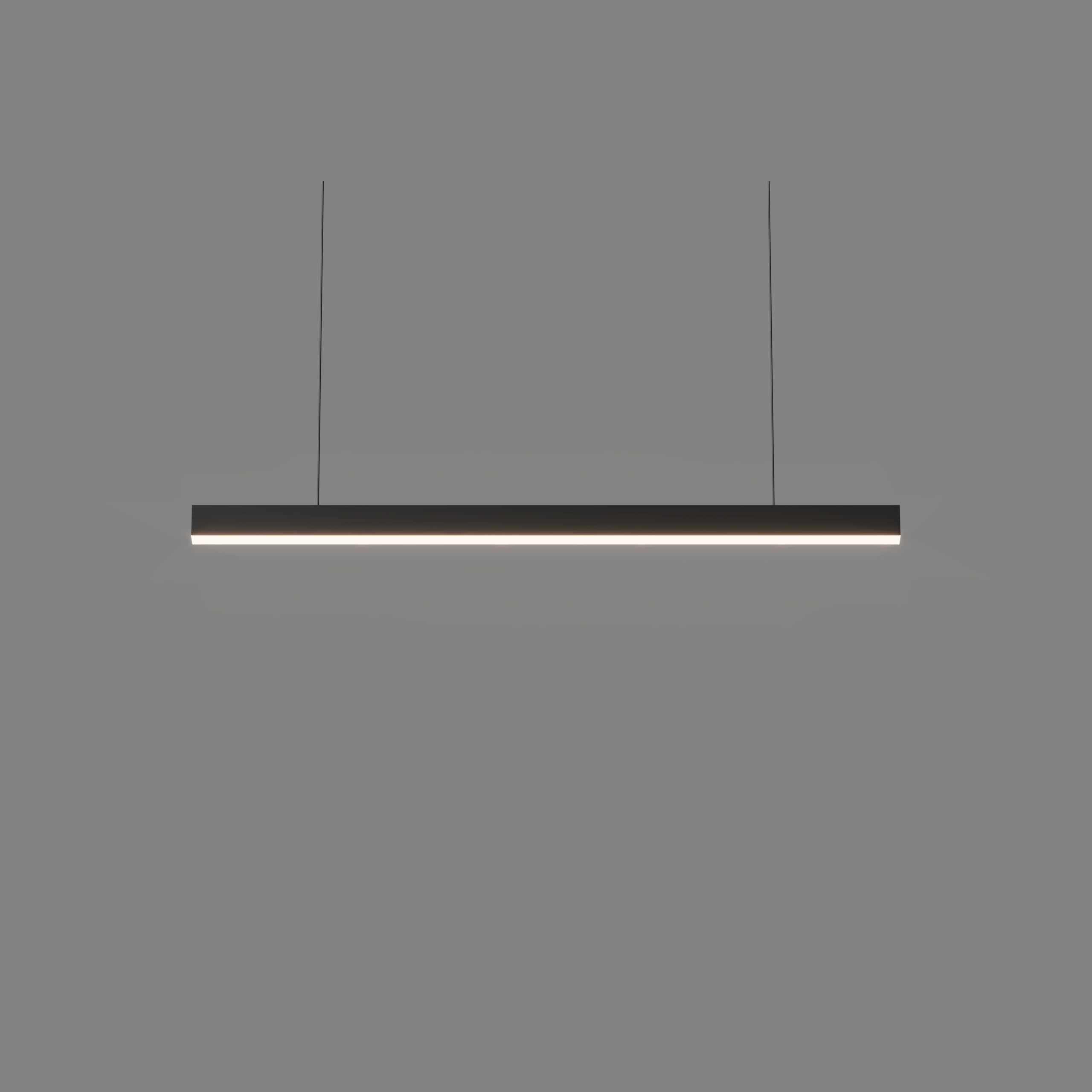 Lámpara LED Lineal Colgante Moderna, 150cm (60W) / 120cm (36W), Luz de Techo para Oficina y Comedor, Iluminación Profesional (Negra,1500mm,5700K)