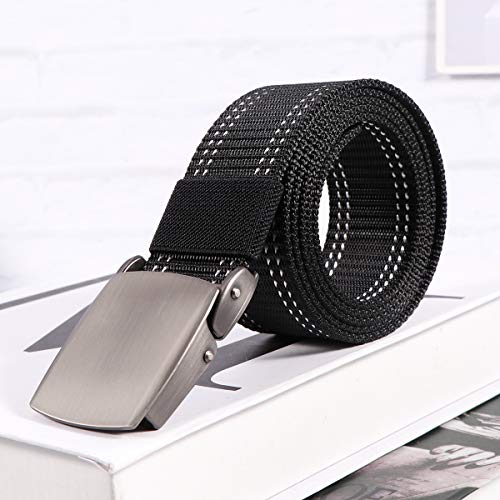 KESYOO 1Pc Canvas Belt Lightweight Waist Band Plastic Buckle Adjustable Ourdoor Training Waist Webbings(Green)3