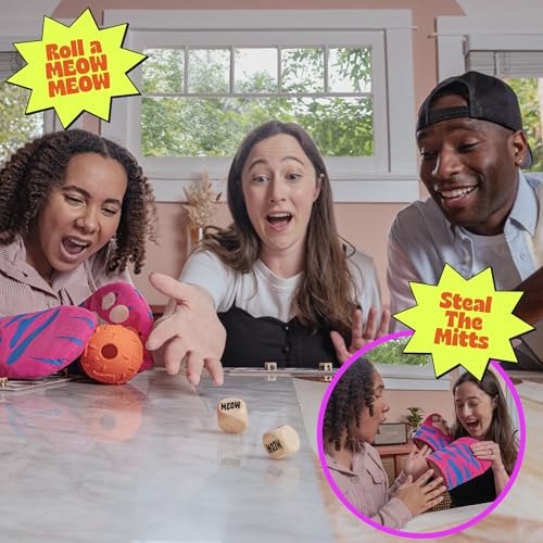 The Cat Mitt Game – Hiss-Terically Fun Party Game for all the Family! Plastic-Free, Eco Board Game, Oven Mitt Game Night, Tabletop, Strategy, Funny Family, Summer, Best Birthday Gift, Meow Meow, Gag,