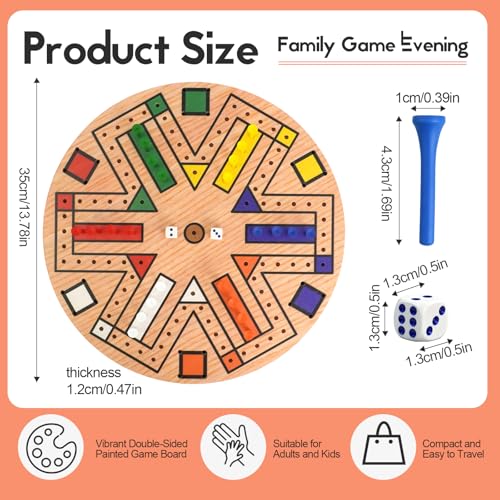 Juego de Mesa de Madera para 3-6 Jugadores miniatura 2