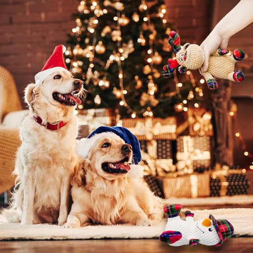 Juguete Navideño para Perros Muñeco de Nieve y Reno, 2 unidades miniatura 6