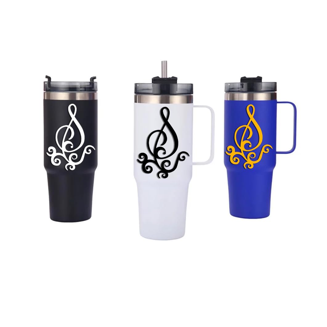 Letter S Monogram Vinyl Decal Sticker for Cars, Laptops, Phones, Helmets, Cups, Tumblers (Gold, 2.9" x 4")