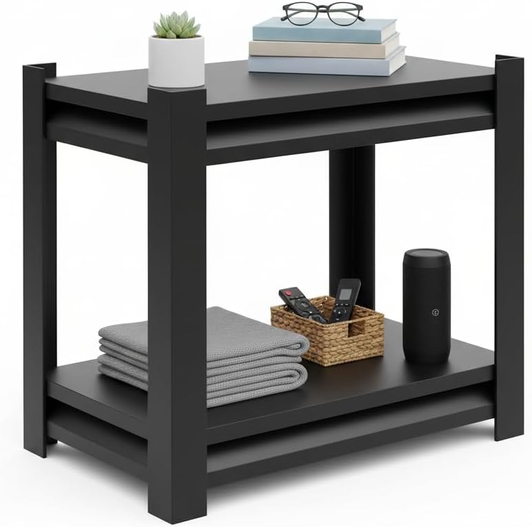 Storage Shelving Unit Height Adjustable No-Tool Assembly,Heavy Duty Garage Shelves Metal Organizer Utility Rack for Kitchen Pantry Basement Pantry Warehouse Laundry Black 15.8" H x 15.8" W x 12" D