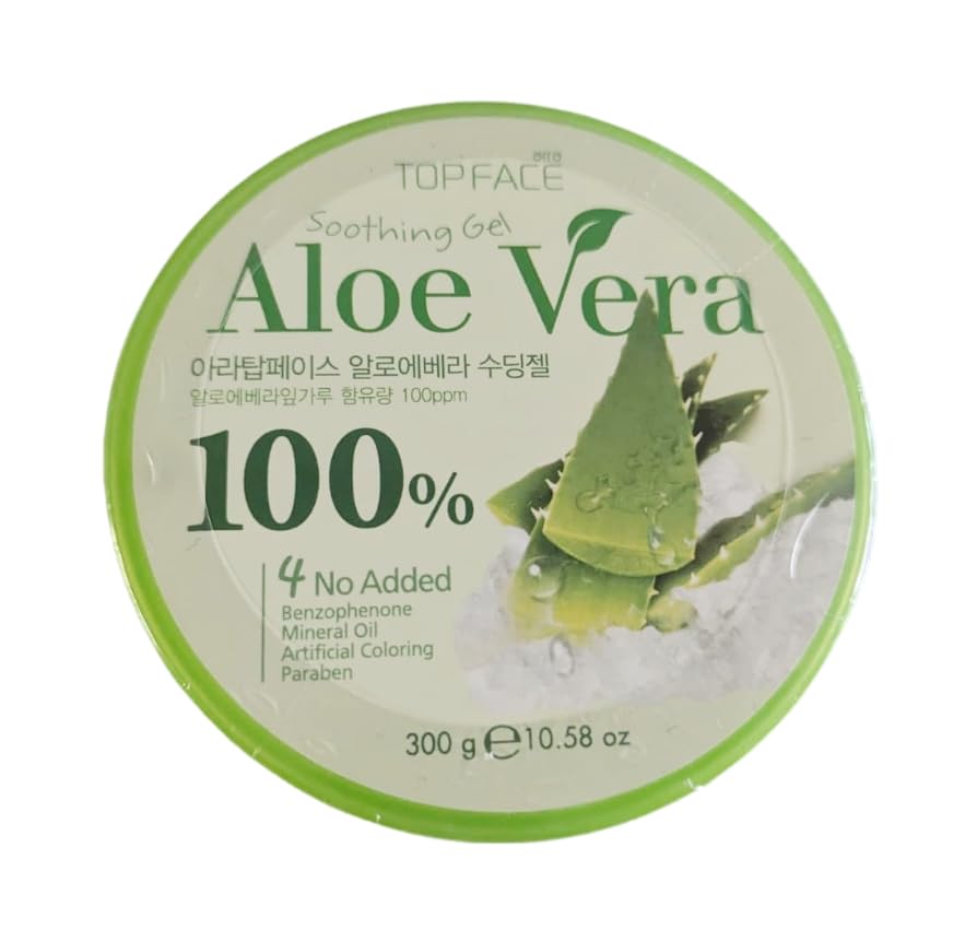 100% Aloe Vera Soothing Gel 10.58 oz. Premium Korean Beauty Product (Made in Korea) 10.58 oz/300gm jar