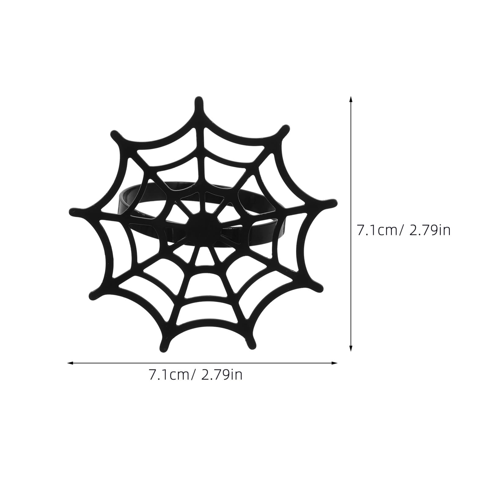 PRETYZOOM 24 Pezzi Portatovaglioli Halloween in Metallo Ragnatela Nera Portatovaglioli Autunnali Regolabili per Tavola Feste di Halloween e Ringraziamento Decorazioni Tavola per