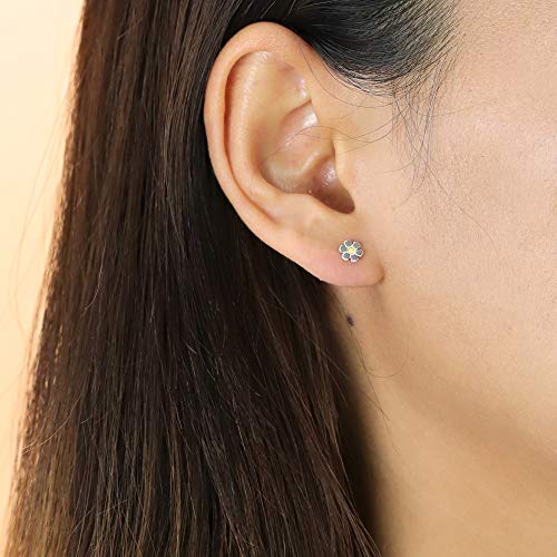 Boma Jewelry Sterling Silver Bee & Flower Mismatched Stud Earrings3