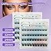 Press On Lashes Self Adhesive Lash Extensions Glue Free False Eyelashes 10-16mm Natural Look Individual Clusters, No Glue Needed Reusable Lashes for Daily & Party (N model)
