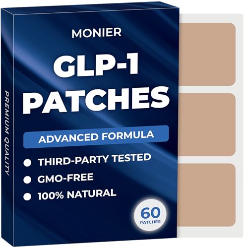 GLP-1 Patches for Women & Men | GLP1 Patch with Berberine, L-Glutamine, Garcinia Cambogia, Resveratrol | 60 Days Supply