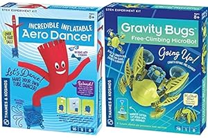 Incredible Inflatable Aero Dancer STEM Experiment Kit & Gravity Bugs Free-Climbing MicroBot